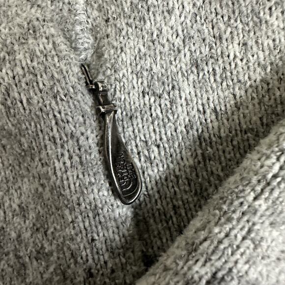 The North Face Womens Pullover Hoodie 1/4 Zip Fleece Gray Pockets - Picture 3 of 7